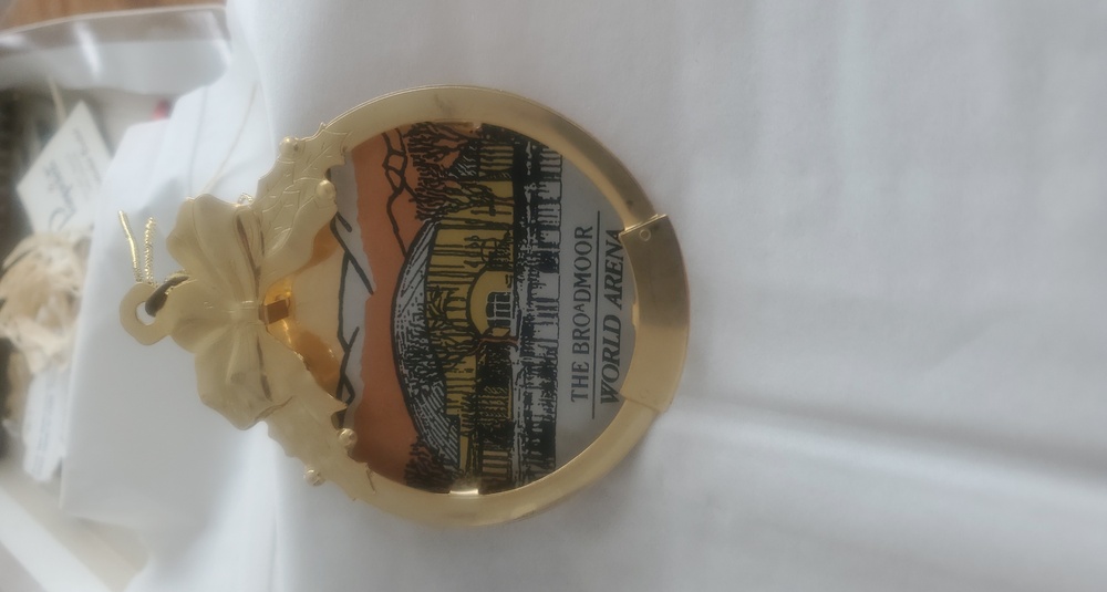 Gold Broadmoor World Arena Ornament